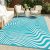 Vaukki Outdoor Patio Rug 5×8, Waterproof Woven Plastic Straw Camping Area Mat