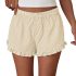 Dwnval Women’s Basic Square Neck Double Lined Short Sleeve Slim Fit T Shirt
