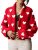 Saodimallsu Womens Heart Cardigan Valentines Cropped Open Front Shawl Fall Trend