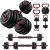 Cvonte Adjustable Dumbbell Set, 45lbs Free Weight Set With Double Locknut, 5-in-