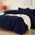 Easthome Queen Comforter Set 7 Piece with Lightweight Comforter, Navy Blue