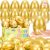 SevenQ Golden Plastic Easter Eggs Empty 36Pcs 3.15″ Fillable Easter Basket Stuff