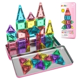 ORZbb Mini Magnetic Tiles Toddler Travel Essentials Set with Case