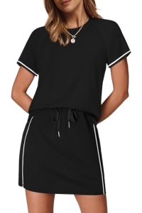 Sampeel Athletic Sets for Women 2 Piece Sets Skirt Set Airport Outfits Summer Se