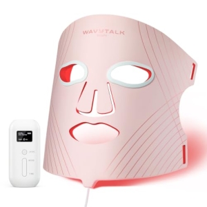 Wavytalk Red Light Therapy Mask for Face, FDA Cleared Anti-Acne 850nm NIR
