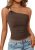 PRETTYGARDEN One Shoulder Going Out Tops for Women Trendy 2026 Summer Y2K Clothe