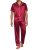 Ekouaer Silk Pajamas for Men Satin Pjs Short Sleeve Button Down Sleepwear 2 Piec