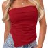 Langwyqu Womens Cap Sleeve Blouses T-Shirt Casual Loose Fit Basic Shirts Tank To