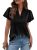 PRETTYGARDEN Women’s 2026 Summer Satin Blouses Dressy Casual Ruffle Cap Sleeve V