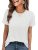 ANRABESS Women’s Summer Waffle Knit Tops Crew Neck Short Sleeve Casual Trendy Sh