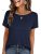 ANRABESS Womens Boat Neck Tops Short Sleeve T-Shirts Causal Fashion Tee Shirts 2