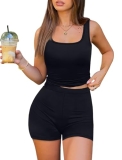 NIASHOT Two Piece Casual Workout Sets for Women 2026 Athletic 2 Piece Spring Sum