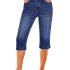 luvamia Wide Leg Elastic Waist Jeans for Women Cropped High Waisted Paper Bag Wa