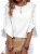 EVALESS 3/4 Length Sleeve Womens Tops Dressy Casual Blouses Cute Crewneck Ruffle