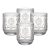 MYQYBRO 4 Pack 12 Oz Vintage Glassware Drinking Glasses Set
