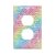 Sghxwp Decorative Outlet Covers Colorful Rainbow 3D Floral Embossed 1 Gang Duple