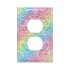 Tewujay Light Switch Cover Colorful Boho Mandala 2 Gang Wall Plate Double Light