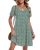 AUSELILY Summer Dresses for Women Short Sleeve V Neck Tshirt Swing Floral Vacati