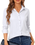 BBIBBI Womens Tops Dress Shirts Work for Women Business Casual Blouses Shirt Lad