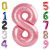 40 Inch Pearlescent Pink Number 8 Balloon