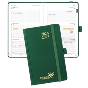 POPRUN 2026-2027 Academic Small Weekly Planner, 4″ x 6.25″ Purse Calendar