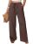 ANRABESS Women’s Wide Leg Beach Flowy Palazzo Pants Brown M