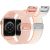 Crodi 2 Packs Nylon Loop Sport Bands Compatible with Apple Watch Band 38/40/41/4