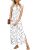 AUSELILY Sundresses for Women Wrinkle Free Casual Travel V Neck Split Sleeveless