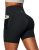 Heathyoga Biker Shorts Women Tummy Control 6″ Butt Lifting Workout Shorts with P