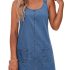MEROKEETY Womens 2025 Summer Sleeveless Striped T Shirt Dress Casual Crew Neck T