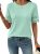 SHEWIN Blouses for Women Casual Crew Neck Womens Short Sleeve Tops Lightweight W