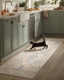 Washable Runners for Hallways Kitchen Rug: 2’6″x8′ Runner Rugs Stain Resistant N