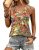 LOMON Summer Tank Tops for Women Trendy Spring Boho Floral V Neck T-Shirts Sleev