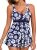 Aleumdr Tankini Swimsuits for Women Tummy Control Two Piece Bathing Suits Floral