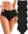 READY TO LOVE Seamless High Waisted Lace Underwear for Women 5-Pack Stretchy Ful