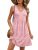 ANRABESS Dresses for Women Beach Vacation Clothes V Neck Sleeveless Loose Flowy