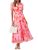 Simplee Women Floral Summer Maxi Dress Boho Flowy Casual Chiffon Short Sleeves V
