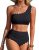 Charmo Womens One Shoulder Bikini Sets High Waisted Tummy Control Bathing Suits