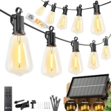 Brightown 52FT Solar String Lights Outdoor Waterproof