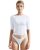 SUUKSESS Women Half Sleeve Boat Neck Tops Double Lined Tight Fitted Shirts Basic