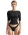 SUUKSESS Women Half Sleeve Boat Neck Tops Double Lined Tight Fitted Shirts Basic