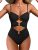 ANRABESS Women One Piece Swimsuits Sexy Cutout Full Coverage Bathing Suit Ring L