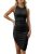 Wenrine Womens Summer Tank Dress Casual Sleeveless Ruched Bodycon High Slit Part