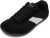 WHITIN Wide Toe Box Barefoot Shoes for Women Suede Knit Mesh Zero Drop Sole Snea