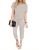 Ekouaer Jumpsuits for Women Dressy Casual Romper Summer Short Sleeve Vacation Ou