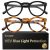 Bossace 2 Pack Round Blue Light Glasses for Women
