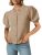 Saodimallsu Womens Puff Short Sleeve Cardigans Casual Summer Button Down Lightwe