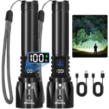 TrixHub Rechargeable LED Flashlights High Lumens 2Pack