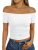 Trendy Queen Summer Off The Shoulder Tops for Women Going Out Short Sleeve Shirt