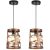 Merexcint 2 Pack Rustic Bear Pendant Lights